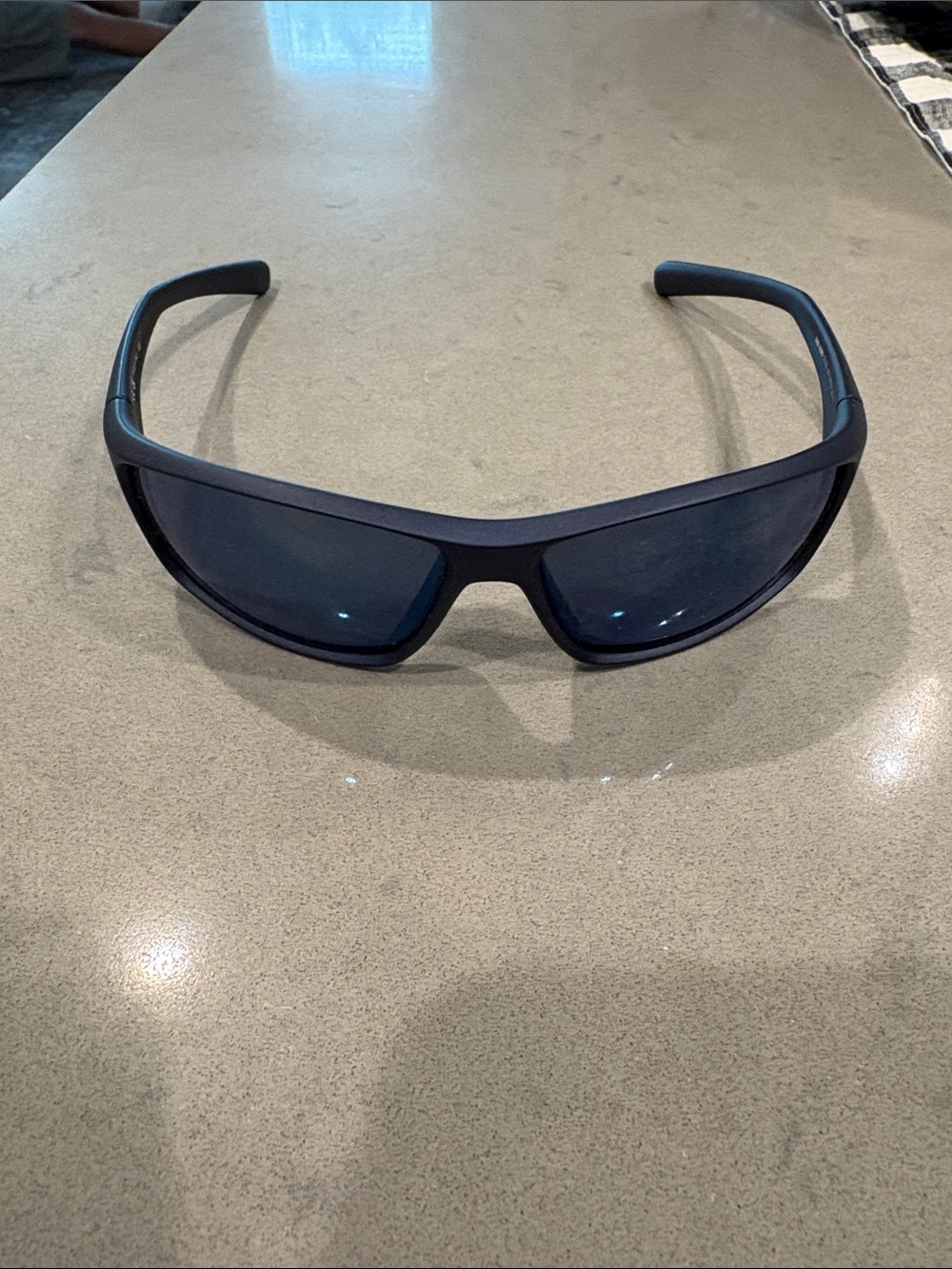 Nike Men's Wraparound Black Sunglasses